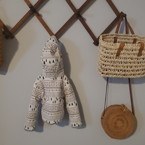 Baby Burts Bees Reversable Jacket. Winter and striped print. Size 3 months - Picture 1 of 6